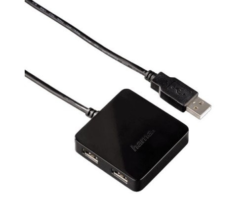 USB-разветвитель Hama Square1:4 (12131) 4-порта USB 2.0 black