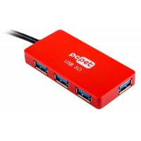 USB-разветвитель PC PET 4-port USB 3.0 ColorBoxRed красный гар.3 мес.
