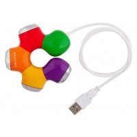 USB-разветвитель PC PET Flower 4-port USB 2.0 разноцветный гар.3 мес.