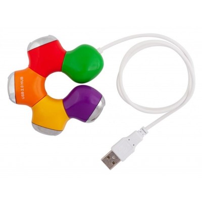 USB-разветвитель PC PET Flower 4-port USB 2.0 разноцветный гар.3 мес.