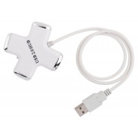 USB-разветвитель PC PET Cross 4-port USB 2.0 белый гар.3 мес.