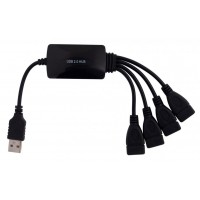 USB-разветвитель PC PET Splitter 4-port USB 2.0 черный гар.3 мес.