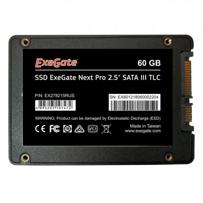 SSD ExeGate 60GB UV500NextPro SATA 3 2,5"