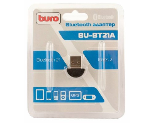 Адаптер Buro BU-BT21A USB Blotooth 2.1, class 2, 10 метров