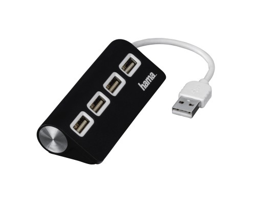 USB-разветвитель Hama H-200119 4порт. USB 2.0 серый