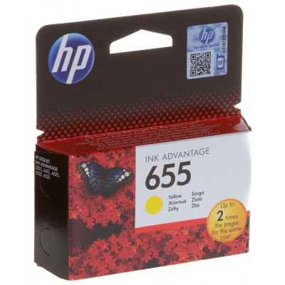 Картридж для струйного принтера HP 655 Yellow Ink Cartridge