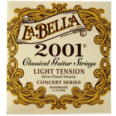 Струны для классической гитары La Bella 2001 Light - нейлон/обмотка серебро