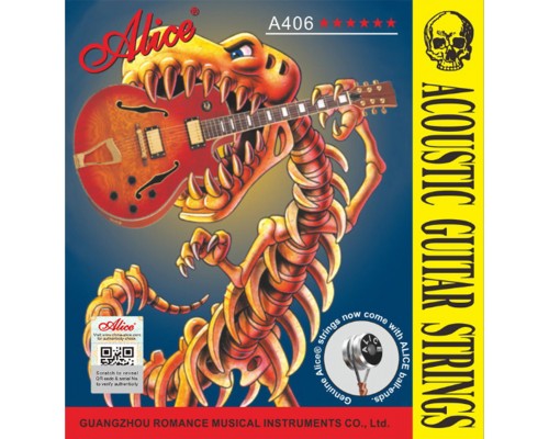 Струны для акустической гитары ALICE A406 P-L, натяжение Light, 12-53