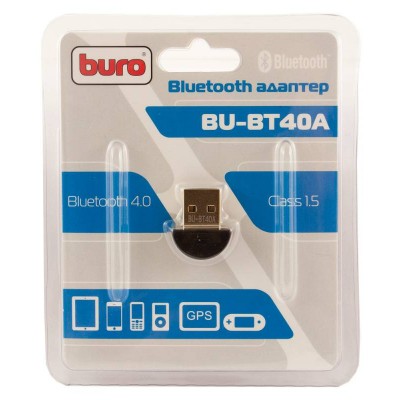 Адаптер USB Blotooth v.4.0 Buro, class 1.5, 20 метров