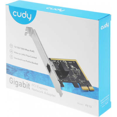 Сетевая карта CUDY PE10 PCI-E 10/100/1000 Mbps RJ45