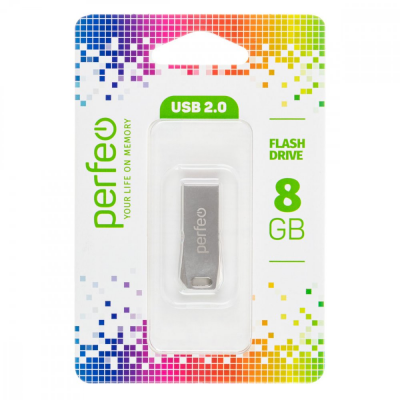 Флеш-накопитель Perfeo M13 8GB USB2.0 MetalSeries