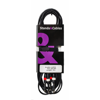 Кабель распаянный инструментальный STANDS & CABLES DUL-004-5 5 м. 2xJack 6.3мм моно - 2xJack 6.3мм м