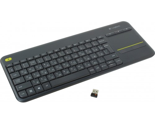 Клавиатура Logitech K400 Plus USB черный беспроводная