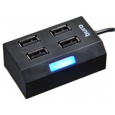 USB-разветвитель Buro BU-HUB4-U2.0 4порт. черный