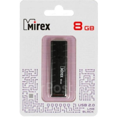 Флеш-накопитель Mirex LINE 8GB черный