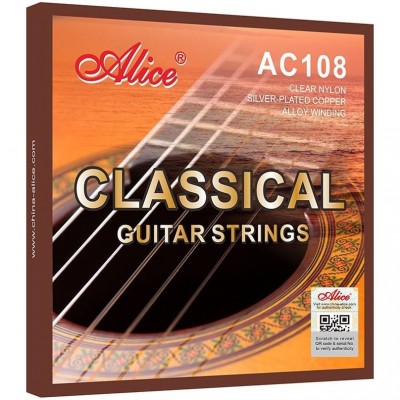 Струны для классической гитары ALICE A108-N нейлон, натяжени Standart, прозрачные
