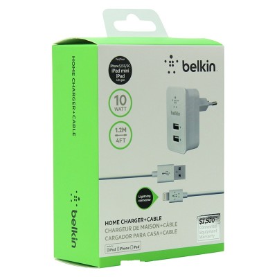 Зарядное устройство Belkin Home Charger 2 USB+кабель