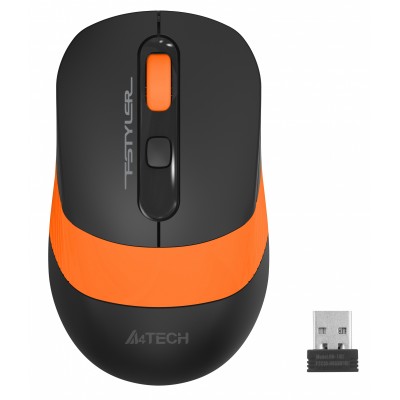 Мышь A4 Fstyler FG10 2000dpi черный/оранжевый USB гар.6мес
