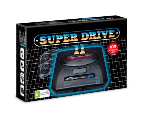 Игровые консоли 16bit Super Drive 2 Classic (105-in-1) Black