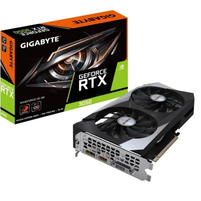 Видеокарта Gigabyte GeForce RTX 3050 WINDFORCE OC 8Gb GV-N3050WF2OC-8GD