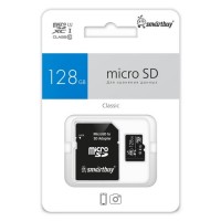 Карта памяти Smartbuy MicroSD 128Gb Class 10 + Adapter SD