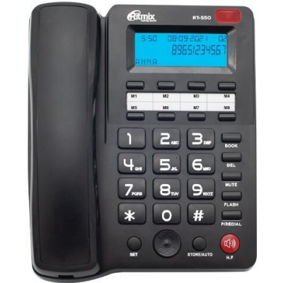 Телефон проводной RITMIX RT-550 Чёрный