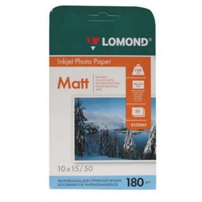 Бумага Lomond 10x15 180/m2/50л матовая для струйной печати