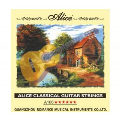 Струны для классической гитары ALICE A106-H нейлон - посеребренная медь, сильное натяжение
