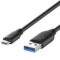 Кабель USB3.0 - USB Type-C черный 0,2м