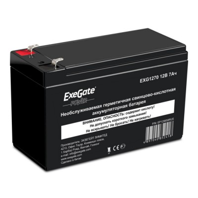 Аккумуляторная батарея Exegate EXG1270 для ИБП 12V/7Ah