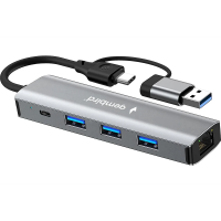 Адаптер Gembird UHB-D7 USB TypeC + USB, 3xUSB3.1, RJ45