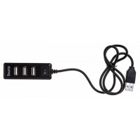 USB-разветвитель Buro BU-HUB4-0.5L-U2.0 4порт. черный