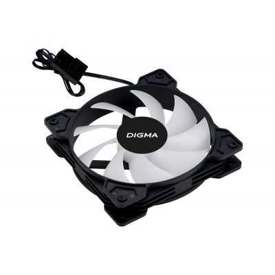 Кулер для корпуса Digma DFAN-FRGB1 120x120x25 3pin+4pin Molex LED Ret