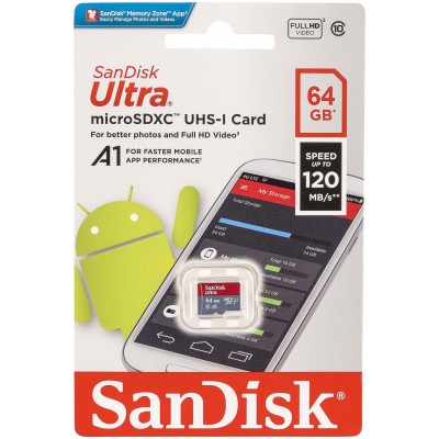 Карта памяти SanDisk MicroSDXC 64Gb Class 10 Ultra