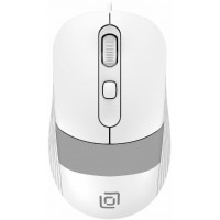 Мышь Oklick 310M белый/серый оптическая (2400dpi) USB