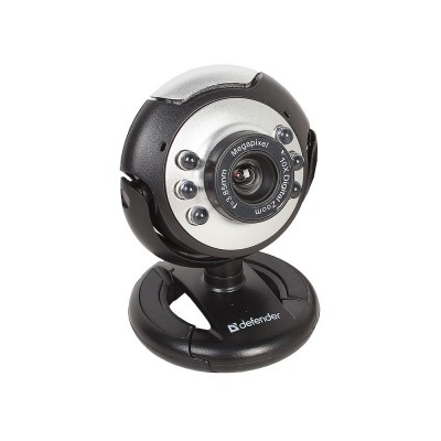 Веб-камера Defender C-110 Black 0.3mp, подсветка, кнопка фото