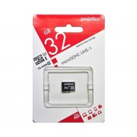 Карта памяти Smartbuy MicroSD HC Flash Card 32Gb Class 10  + Adapter microSD--> SD гар.6 мес.