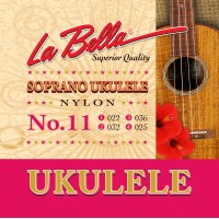 Струны для укулеле сопрано La Bella №11 нейлон