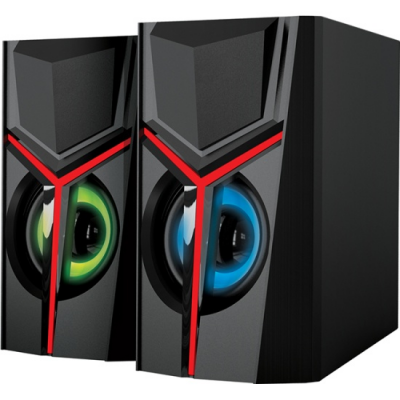 Акустическая система 2.0 Qumo TRON AS007 Black RGb подсветка 2x2Вт