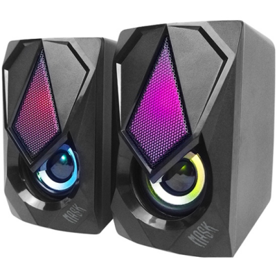 Акустическая система 2.0 Qumo MASK AS004 Black RGb подсветка 2x2Вт