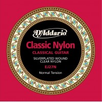 Струны для классической гитары DAddario EJ27N Silver, Normal Tension