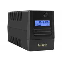 ИБП ExeGate Smart LB-500.LCD.AVR.4C13 500VA/300W черный