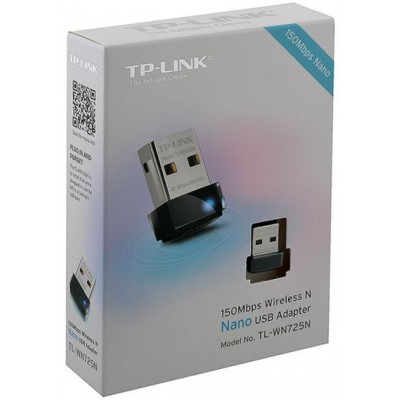 Адаптер TP-Link TL-WN725N 150Mbps Wireless N Nano USB Adapter, Nano Size, 2.4GHz, 802.11n/g/b